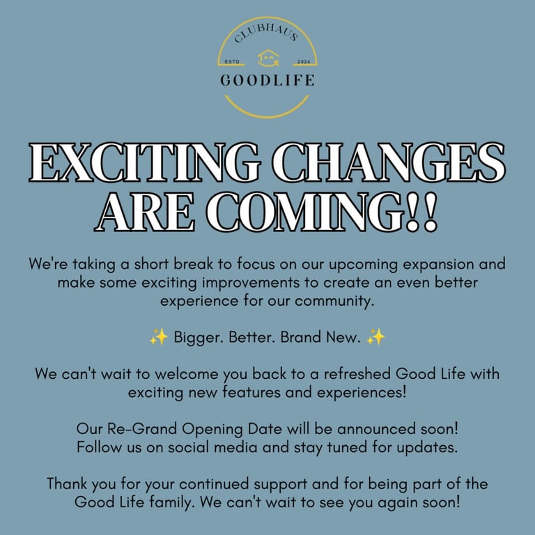 NEW CHANGES COMING!
